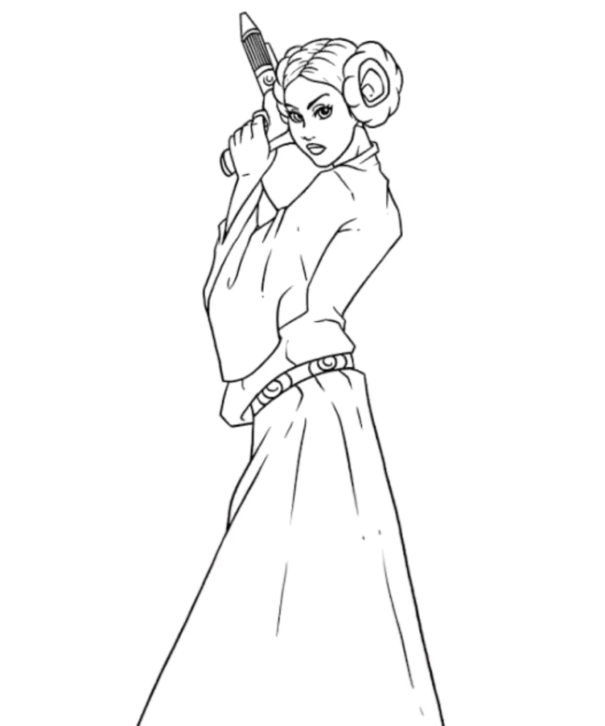 Princess Leia Coloring Page