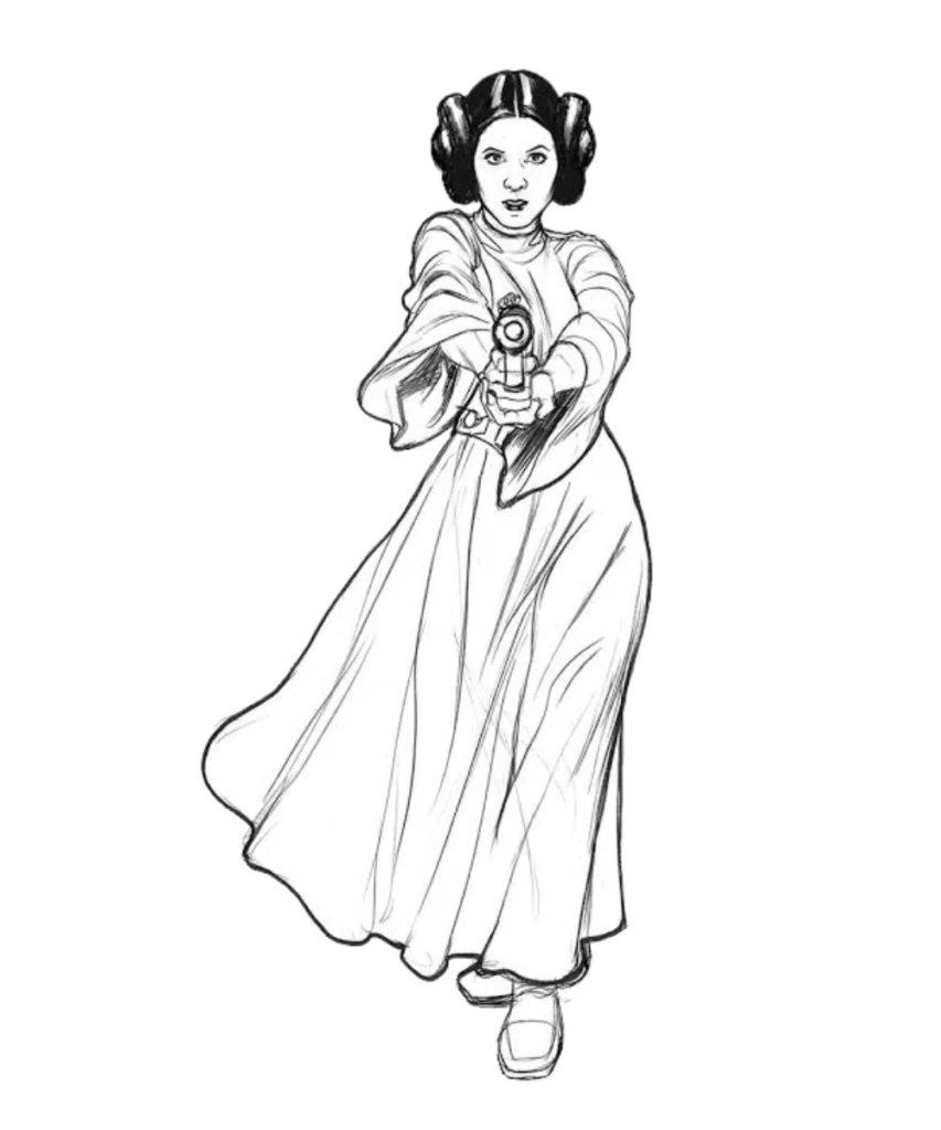 Princess Leia Coloring Page
