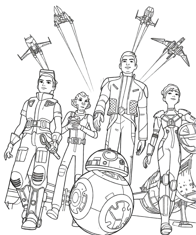 Star Wars Finn Character Wallpapers, Posters, and Coloring Pages for Fans 17 Resistance Fighter Coloring Sheet 2