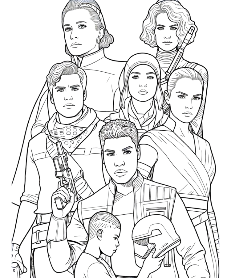 Star Wars Finn Character Wallpapers, Posters, and Coloring Pages for Fans 18 Resistance Fighter Coloring Sheet