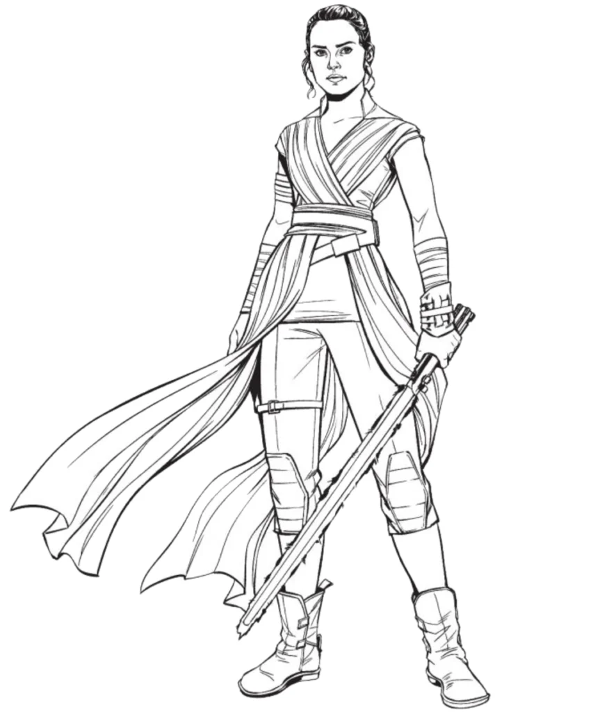 Rey Adventure Coloring Sheet